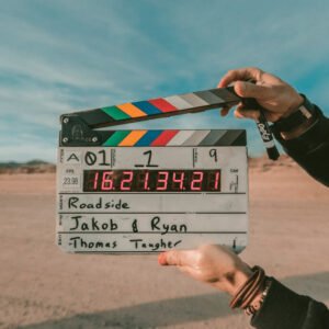 Claqueta de Director de Cine Profesional (Madera y Pizarra)